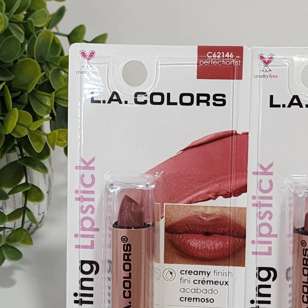L.A. Colors Hydrating Lipstick Perfectionist Creamy Finish C62146 - Lot of 2